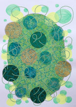 Cargar imagen en el visor de la galería, Neon Green And Yellow Abstract Organic Composition - Naomi Vona Art
