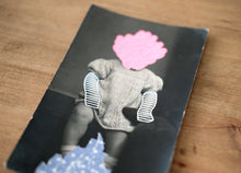 将图片加载到图库查看器，Neon Pink And Lilac Art Collage On Vintage Baby Girl Photography - Naomi Vona Art
