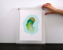 将图片加载到图库查看器，Mint Green Abstract Art Collage Composition - Naomi Vona Art
