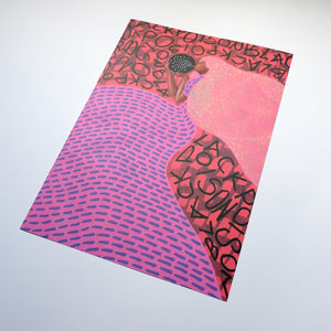 Red, Black And Pink Poster Print