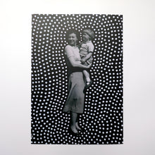 Carica l&#39;immagine nel visualizzatore di Gallery, Black And White Mother With Son Poster Print
