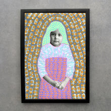 Cargar imagen en el visor de la galería, Vintage Little Girl Prints Altered By Hand - Naomi Vona Art

