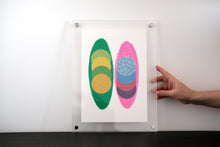 将图片加载到图库查看器，Green Purple Organic Abstract Art Collage - Naomi Vona Art
