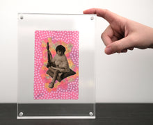 Charger l&#39;image dans la galerie, Neon Pink Vintage Baby Girl Art Collage - Naomi Vona Art
