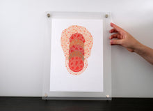 将图片加载到图库查看器，Red Organic Abstract Art Collage - Naomi Vona Art
