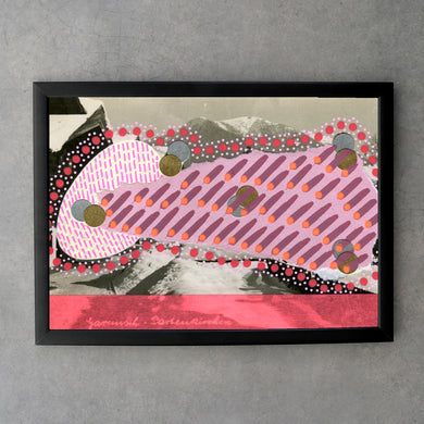 Retro Abstract Fine Art Print Collage - Naomi Vona Art