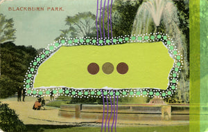 Retro Blackburn Park Collage Altered With Paper - Naomi Vona Art