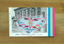 Load image into Gallery viewer, Vintage Verona Bevilacqua Palace Postcard Collage Art - Naomi Vona Art
