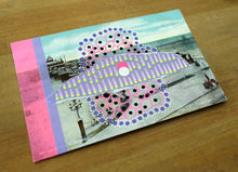 Load image into Gallery viewer, Vintage Postcard Of Blackpool Victoria Pier Altered By Hand - Naomi Vona Art
