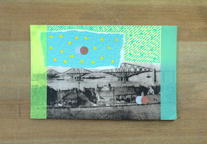 Retro Rural Area Postcard Art Collage - Naomi Vona Art