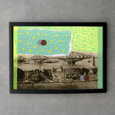 Fluo Yellow And Mint Green Fine Art Print Collage - Naomi Vona Art