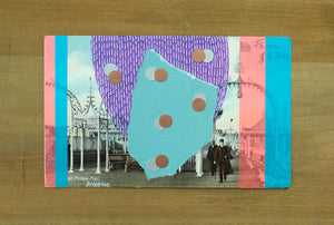 Vintage Brighton Postcard Collage Art - Naomi Vona Art