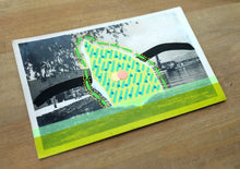 画像をギャラリービューアに読み込む, Green Art Collage On Vintage Landscape Postcard - Naomi Vona Art

