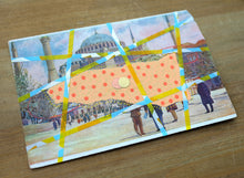 Load image into Gallery viewer, Vintage Postcard Illustration Altered By Hand - Naomi Vona Art
