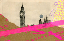 Charger l&#39;image dans la galerie, Vintage Mixed Media Art Collage Of London - Naomi Vona Art
