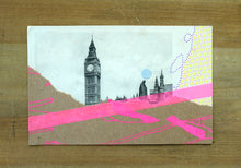 Cargar imagen en el visor de la galería, Vintage Mixed Media Art Collage Of London - Naomi Vona Art
