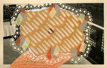 Cargar imagen en el visor de la galería, Abstract Mixed Media Collage On Vintage Postcard - Naomi Vona Art
