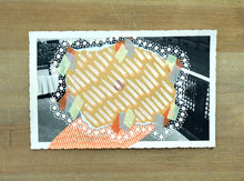 将图片加载到图库查看器，Abstract Mixed Media Collage On Vintage Postcard - Naomi Vona Art
