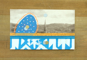 Vintage Cityview Postcard Art Collage - Naomi Vona Art