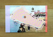 将图片加载到图库查看器，Pastel Pink And Yellow Abstract Collage On Vintage Postcard - Naomi Vona Art
