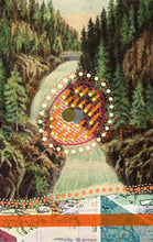 Charger l&#39;image dans la galerie, Vintage Landscape Illustration Postcard Altered With Pens And Washi Tape - Naomi Vona Art
