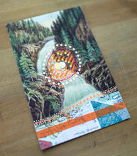 Cargar imagen en el visor de la galería, Vintage Landscape Illustration Postcard Altered With Pens And Washi Tape - Naomi Vona Art
