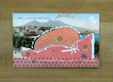 Load image into Gallery viewer, Vintage Illustration Postcard Of Naples City Altered By Hand - Naomi Vona Art
