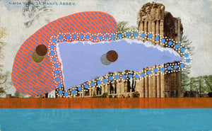 St. Mary' Abbey Vintage Illustration Abstract Art Collage - Naomi Vona Art