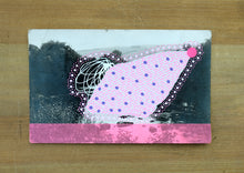 Cargar imagen en el visor de la galería, Neon Pink Contemporary Abstract Art Collage On Vintage Natural Landscape Postcard - Naomi Vona Art
