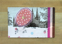 Cargar imagen en el visor de la galería, Paper Ephemera Art Collage In Rose Pink, Brown And Red Wine - Naomi Vona Art
