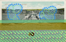 Load image into Gallery viewer, Vintage Brighton Postcard Altered With Gold, Mint And Turquoise Colours - Naomi Vona Art
