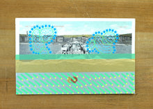 Charger l&#39;image dans la galerie, Vintage Brighton Postcard Altered With Gold, Mint And Turquoise Colours - Naomi Vona Art
