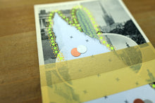 画像をギャラリービューアに読み込む, Yellow Gold Abstract Collage On Retro Postcard - Naomi Vona Art
