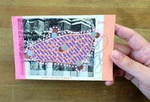 Load image into Gallery viewer, Pink Purple Collage On Vintage Pistoia Postcard - Naomi Vona Art
