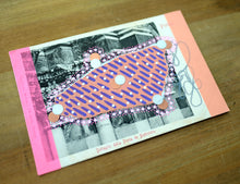 Load image into Gallery viewer, Pink Purple Collage On Vintage Pistoia Postcard - Naomi Vona Art
