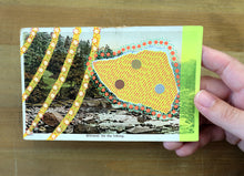 将图片加载到图库查看器，Yellow Orange Art Collage On Vintage Landscape Postcard - Naomi Vona Art
