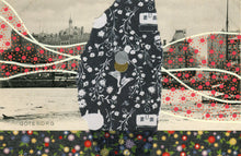 Load image into Gallery viewer, Abstract Collage On Vintage Goteborg Postcard - Naomi Vona Art
