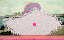 画像をギャラリービューアに読み込む, Pink Mixed Media Abstract Collage On Vintage Morecambe Postcard - Naomi Vona Art
