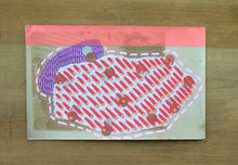 画像をギャラリービューアに読み込む, Red, Pink And Purple Collage Art Composition On Retro Postcard - Naomi Vona Art
