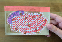 画像をギャラリービューアに読み込む, Red, Pink And Purple Collage Art Composition On Retro Postcard - Naomi Vona Art
