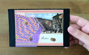 Pink Purple Abstract Art Composition On Retro Postcad - Naomi Vona Art