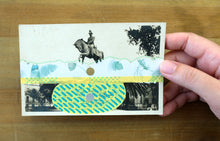 将图片加载到图库查看器，Monument Vintage Postcard Collage Altered With Paper And Pens
