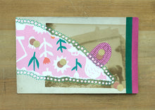 Load image into Gallery viewer, Light Pink And Green Art Collage On Retro Postcard - Naomi Vona Art
