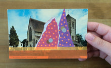 画像をギャラリービューアに読み込む, Red, Orange And Purple Mixed Media Abstract Art On Retro Postcard - Naomi Vona Art
