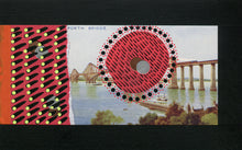 画像をギャラリービューアに読み込む, Black Red Collage Art On Vintage Forth Bridge Postcard - Naomi Vona Art
