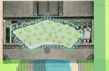 Charger l&#39;image dans la galerie, Neon Green And Light Blue Collage On Retro Postcard - Naomi Vona Art

