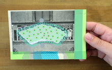 画像をギャラリービューアに読み込む, Neon Green And Light Blue Collage On Retro Postcard - Naomi Vona Art
