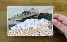 将图片加载到图库查看器，Light And Rose Pink Mixed Media Art On Retro Postcard - Naomi Vona Art
