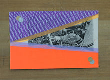 将图片加载到图库查看器，Neon Red And Purple Mixed Media Collage On Retro Postcard - Naomi Vona Art
