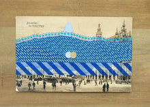 将图片加载到图库查看器，Vintage Bruxelles Postcard Art Collage - Naomi Vona Art
